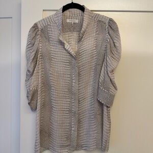 Frame denim Gillian python print blouse